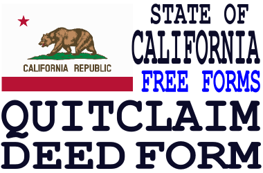 California Quit Claim Deed Form